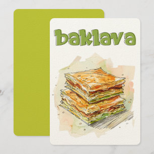 Convite Camadas de ouro de Delight: Baklava ب ق ل ا ة و ف 
