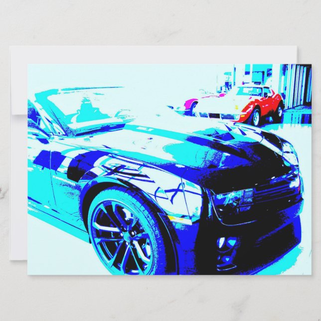 Convite Camaro ZL1 no chão do showroom (Frente)