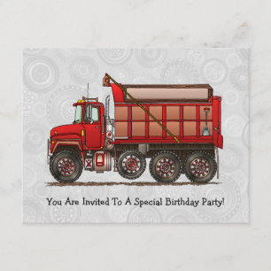 Convite Camião basculante bonito do cascalho