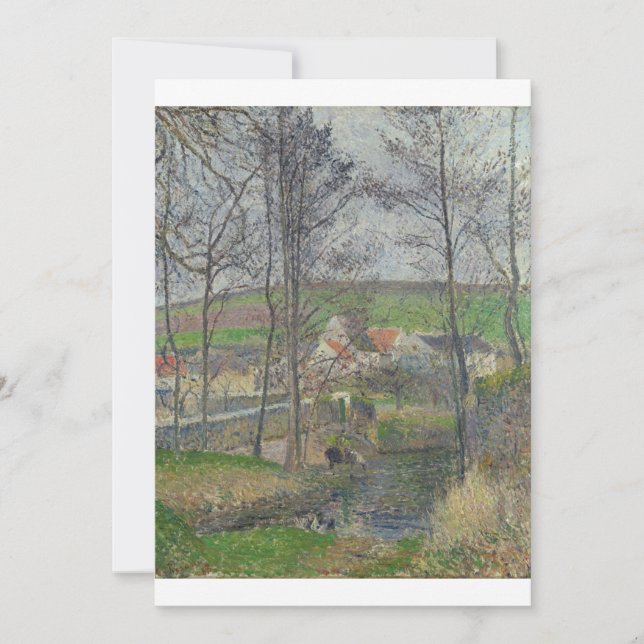 Convite Camille Pissarro - As margens do Viosne em Osny (Frente)