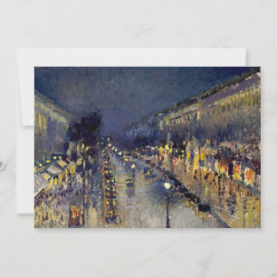 Convite Camille Pissarro - Boulevard Montmartre à Noite