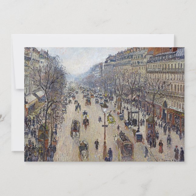 Convite Camille Pissarro - Boulevard Montmartre, manhã (Frente)