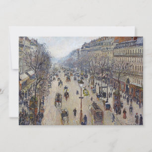 Convite Camille Pissarro - Boulevard Montmartre, manhã