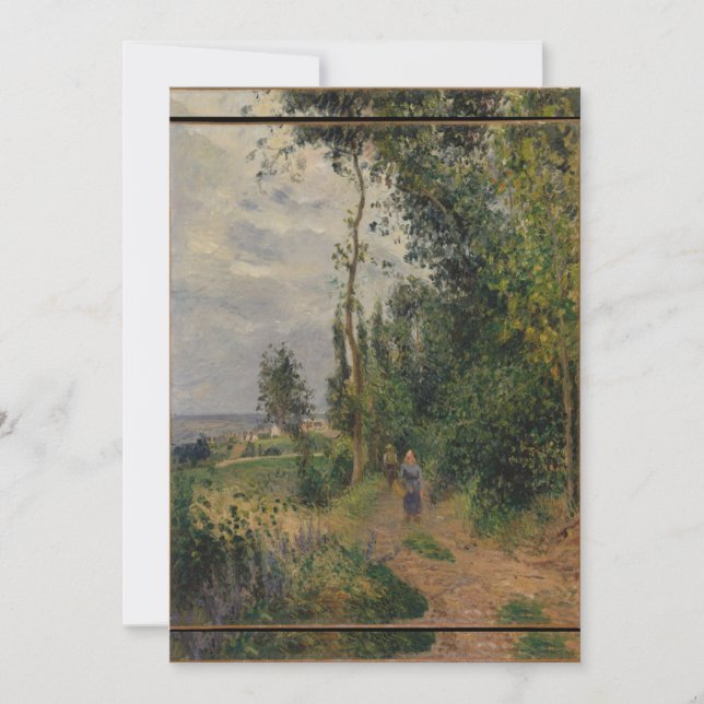 Convite Camille Pissarro - Côte des Grouettes, perto de Po (Frente)