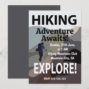Convite Caminhada Explorar Montanhas Aventura Amantes de C