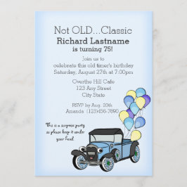 Convite Caminhão antigo com Balões - Aniversário
