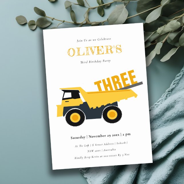 Convite Caminhão de Bombeiros de Construção em Qualquer Id (Criador carregado)