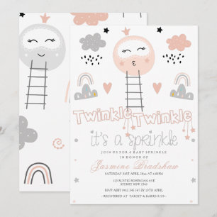 Convite Caminho de borboleta para a lua rosa