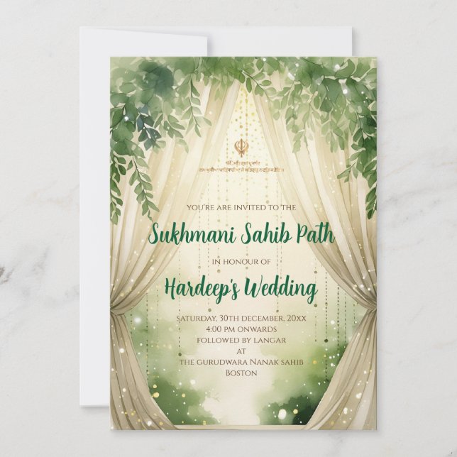 Convite Caminho de Sukhmani Sahib convida & Caminho Akhand (Frente)