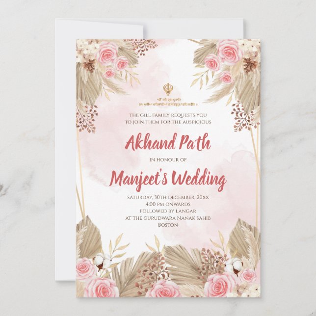 Convite Caminho Digital do Akhand convida & Sukhmani Sahib (Frente)