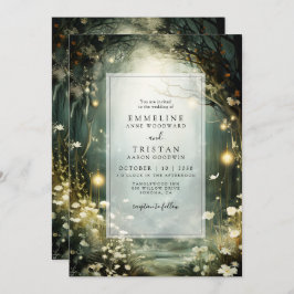 Convite Caminho Florido da Floresta Encantada Casamento Ve