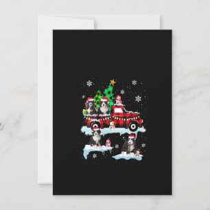 Convite Caminhonete Vermelha Xadrez de Natal para Mulheres