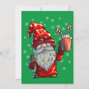 Convite Camisa de Gnome de Natal Homens Mulheres Xadrez Ve