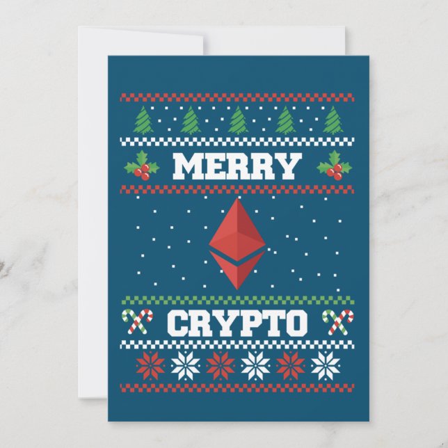 Convite Camisa de Natal Feia Merry Crypto Ethereum (Frente)