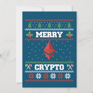 Convite Camisa de Natal Feia Merry Crypto Ethereum