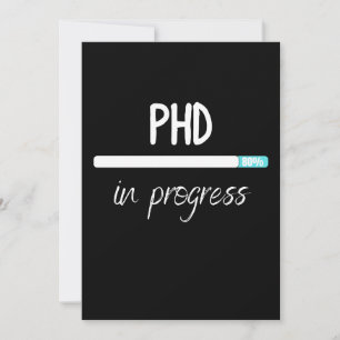 Convite Camiseta de Carregamento de PhD