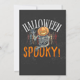 Convite Camiseta de Halloween de Abóbora Assustadora Esque