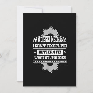 Convite Camiseta engraçada de mecânico diesel e motorista 