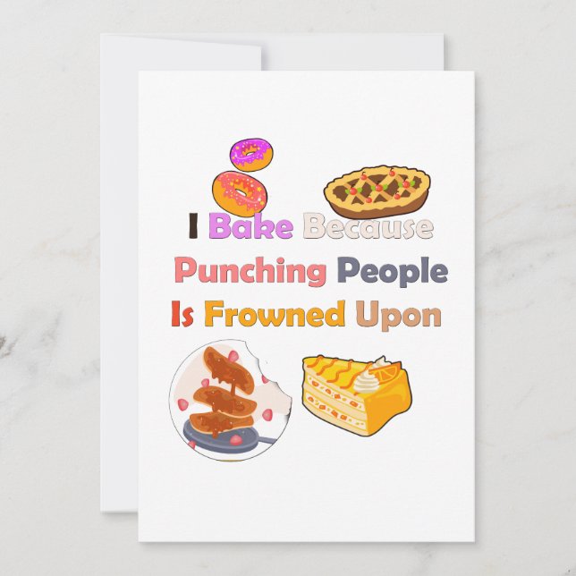 Convite Camiseta Engraçada: Eu Assar Porque Punho Pessoas (Frente)