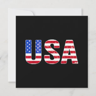 Convite Camiseta EUA Bandeira Americana Patriótica Homens