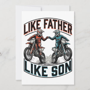 Convite Camiseta Vetorial Vintage de Motocross Filho Como 