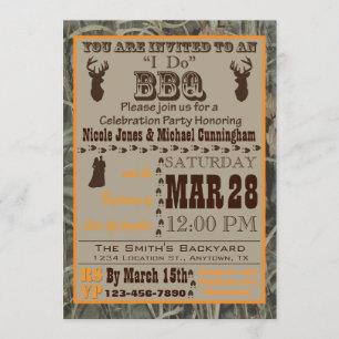 Convite Camo I Do Barbecue
