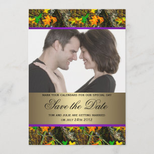 Convite Camo Save the Date Photo