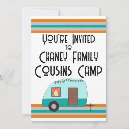 Convite Camp Retro Camp Cousins