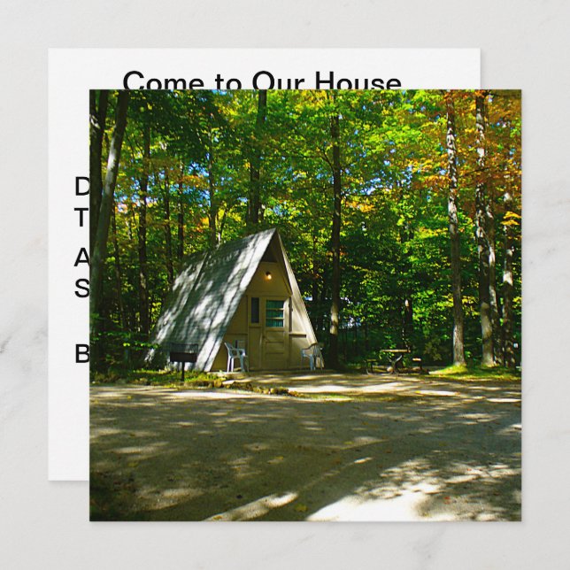 Convite Campanha A-Frame Selvagem em Campland (Frente/Verso)