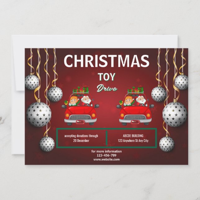 Convite Campanha de Brinquedos de Natal (Frente)