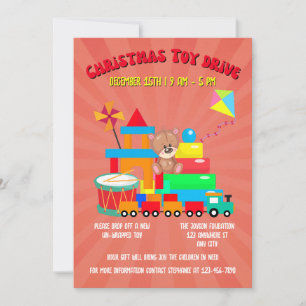 Convite Campanha de Brinquedos de Natal Família ou Caridad