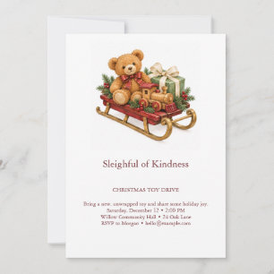 Convite Campanha de Brinquedos de Natal Sleighful of Kindn