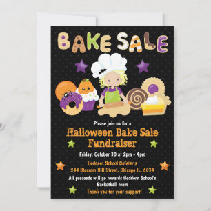 Convite Campanha de Venda de Bolos de Halloween