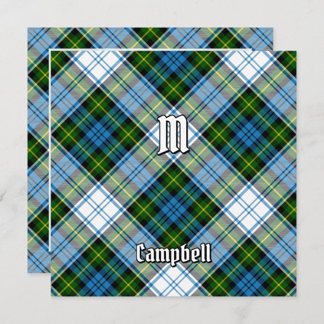 Convite Campbell Dress Tartan (Frente/Verso)