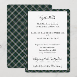 Convite Campbell Dress Tartan Xadrez Pequena