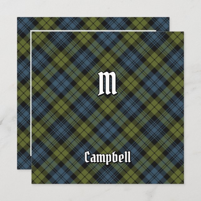 Convite Campbell Tartan (Frente/Verso)
