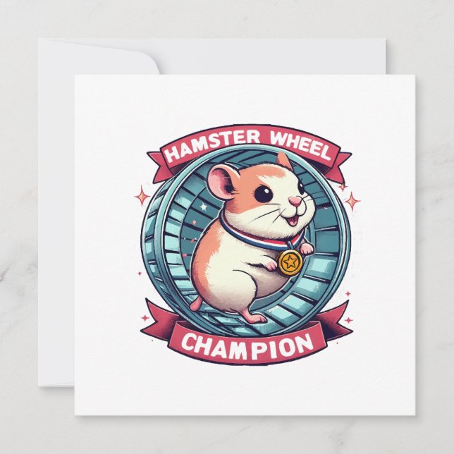 Convite Campeão da Roda de Hamster (Frente)
