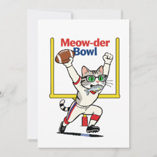 Convite Campeão do Meow-der Bowl Futebol de Gato