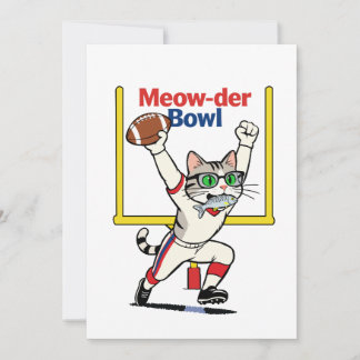 Convite Campeão do Meow-der Bowl Futebol de Gato