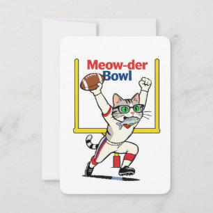Convite Campeão do Meow-der Bowl Futebol de Gato