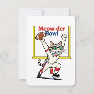 Convite Campeão do Meow-der Bowl Futebol de Gato