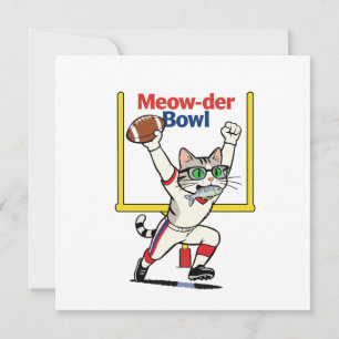 Convite Campeão do Meow-der Bowl Futebol de Gato