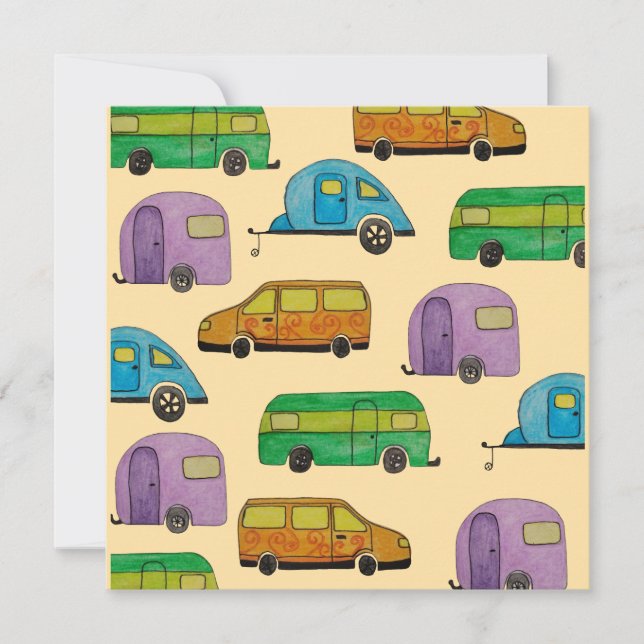 Convite Camping caravans (Frente)