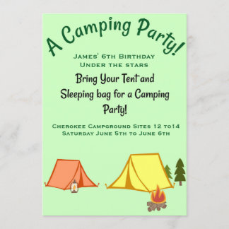 Convite Camping Party