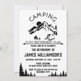Convite Camping Retirement party