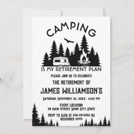 Convite Camping Retirement Party