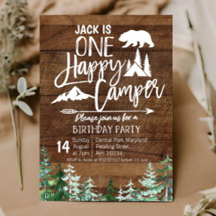 Convite Campista de acampamento de Kraft do partido da