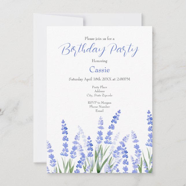 Convite Campo da Lavanda 2 (Frente)