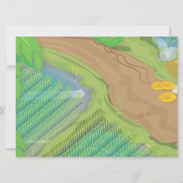 Convite Campo de arroz (Frente)
