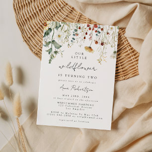 Convite Campo de Flores Silvestres de Verão 2º Aniversário
